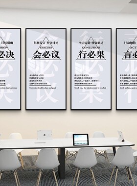 企业文化墙团队激励志标语挂画公司会议办公室墙面装饰画氛围布置