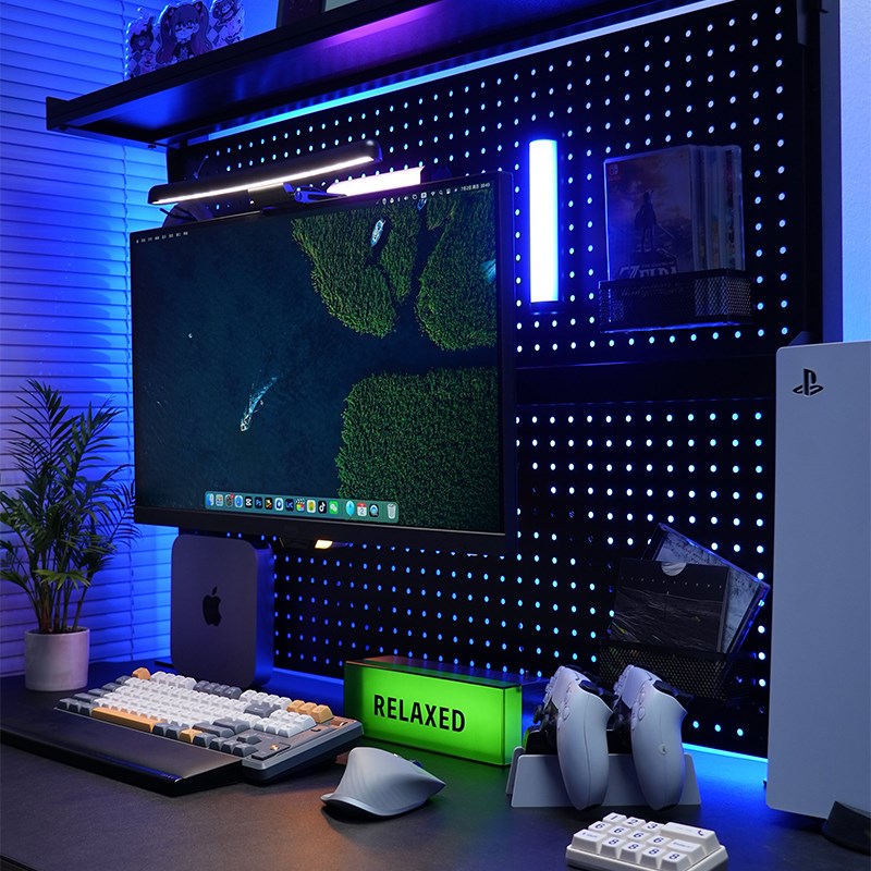 赛途电竞桌洞洞板多功能置物架升降桌台式电脑桌一体置物架免打孔