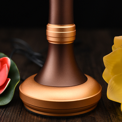 佛前LED纯铜七彩琉璃莲花灯佛供灯 供神灯长明灯财神灯贡灯