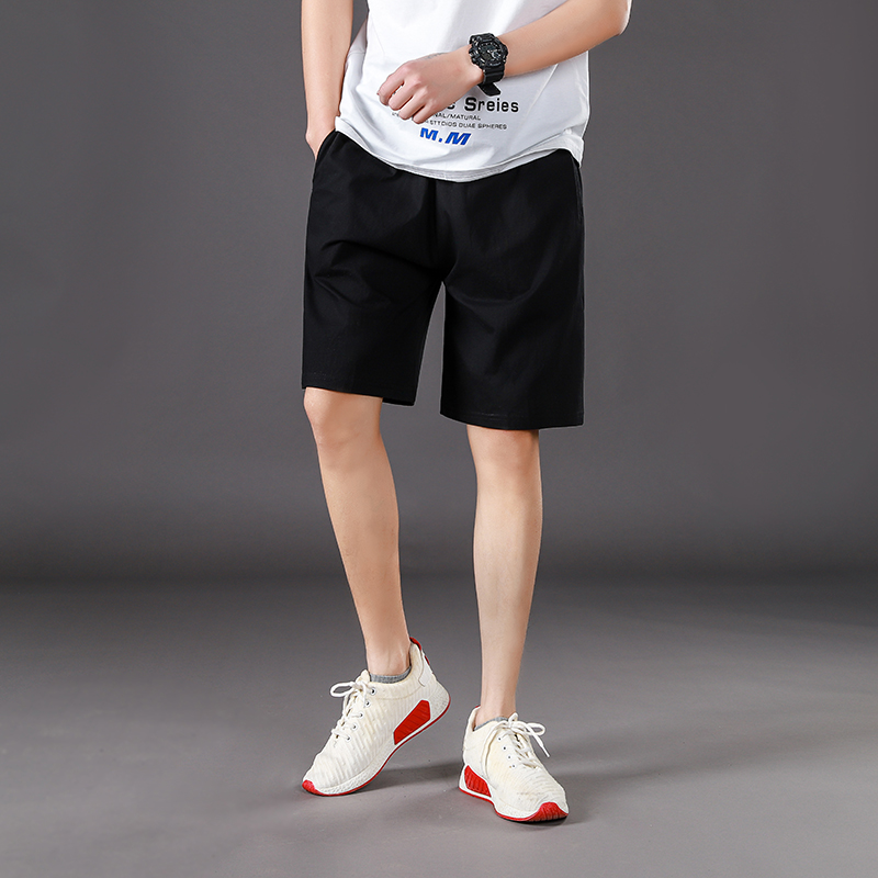 男士纯棉微弹短裤全棉五分裤宽松大码夏季睡裤休闲裤居家薄款裤衩