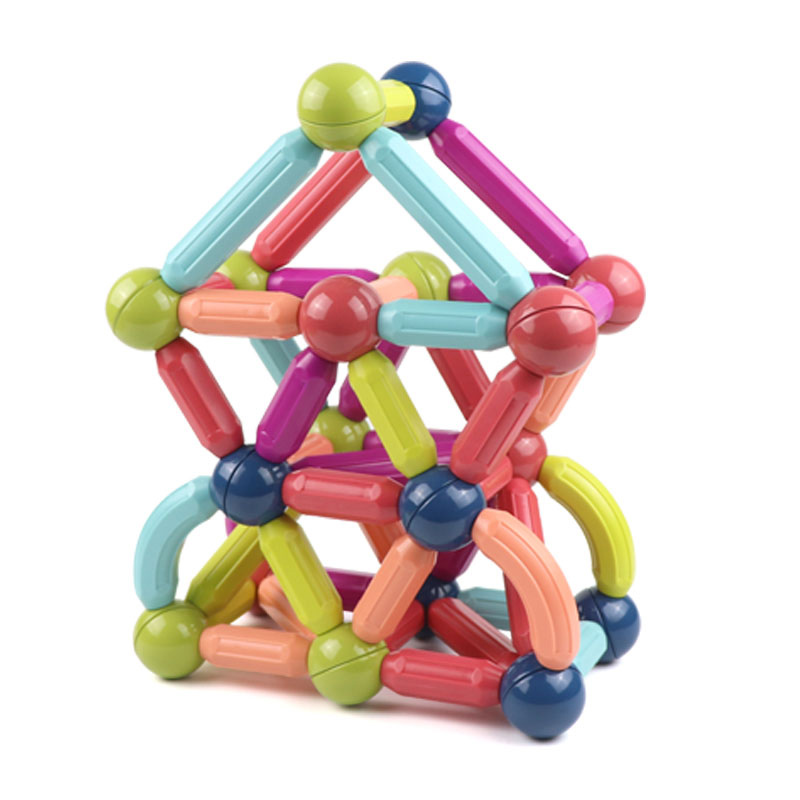 百变磁力棒片2岁宝宝智力拼图6儿童益智积木拼装男孩女孩磁铁玩具