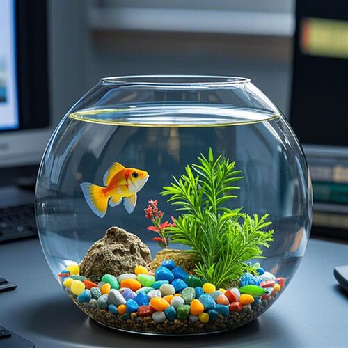 天然五彩彩石七彩石水培盆栽小石子鹅卵石水族箱鱼缸造景砂石底砂