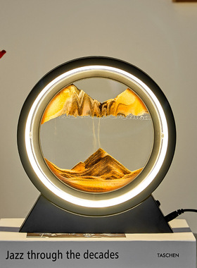 创意流沙画沙漏摆件灯办公室客厅酒柜轻奢装饰品乔迁新居结婚礼物