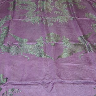 D七八十年代真丝老缎段子被面缎子旗袍面料丝绸中国风布料包邮*4