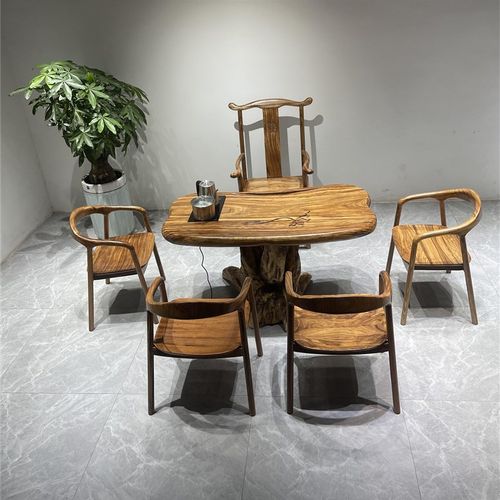 乌金木根雕茶桌实木树根茶几整体茶海原木根雕茶台客厅阳台泡茶桌