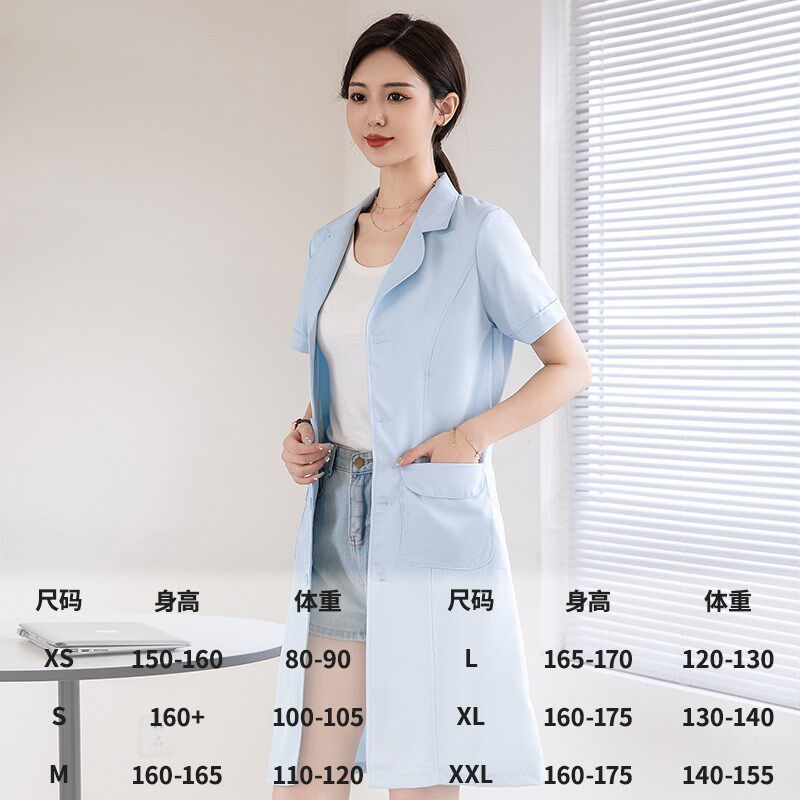 纹绣师美容院工作服女白大褂医生服长袖护士服短袖皮肤管理养生馆