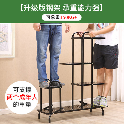 铁艺花架客厅落地式多层多肉可移动带轮花架子阳台户外庭院置物架