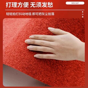 红色地垫入户门垫进门口乔迁结婚喜庆防滑耐脏高级感脚垫家用地毯