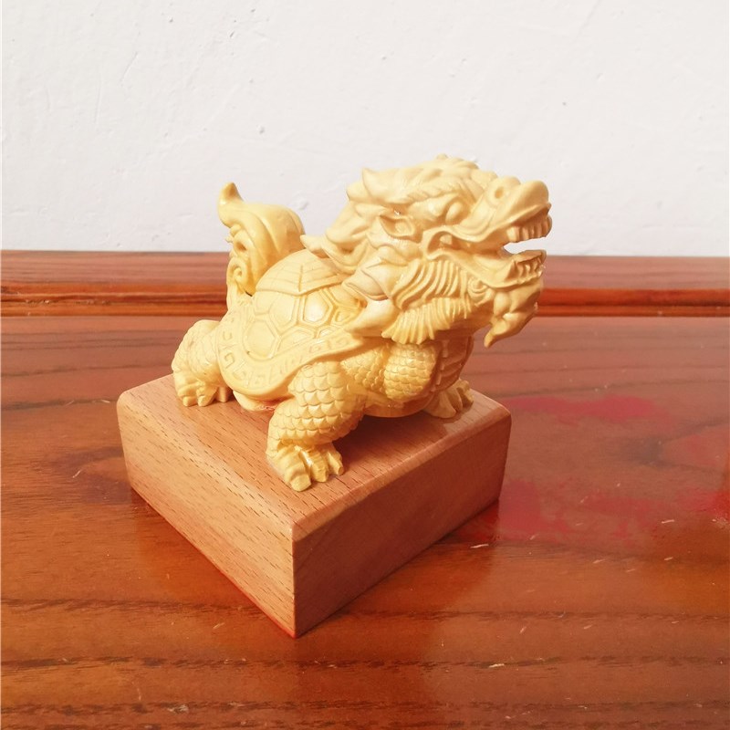 佛印章佛法僧宝印佛法僧三宝印黄杨木龙龟印佛用品