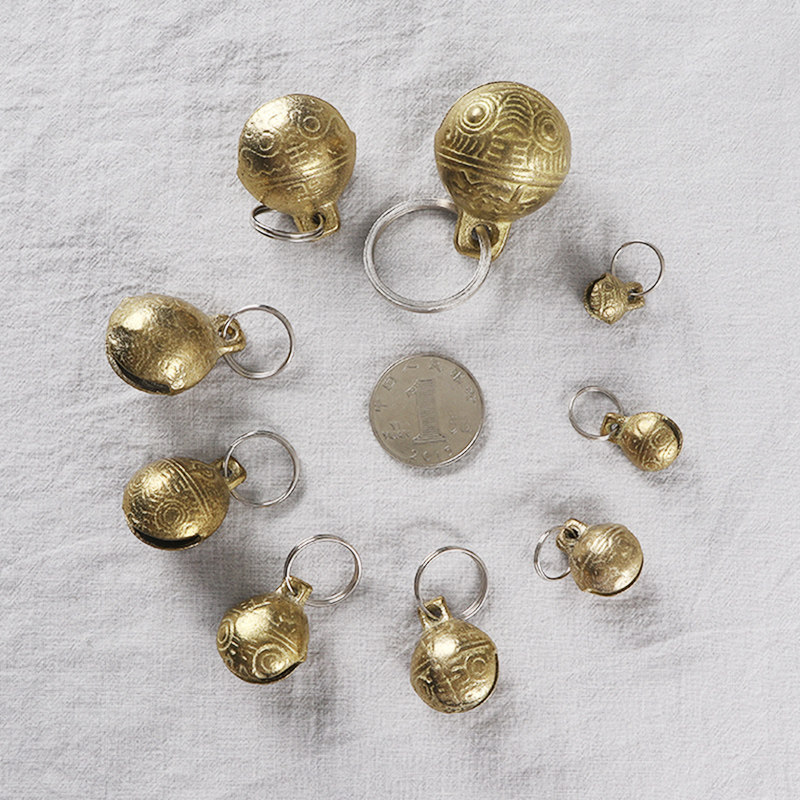 宠物狗狗铃铛纯铜铜铃铛泰迪金毛猫咪牛羊吊坠挂件小中大型犬铃铛