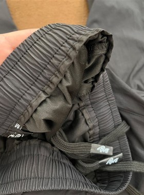 布老哥Blog透气孔黑色条纹美式休闲裤宽松机能直筒冲锋裤子K625