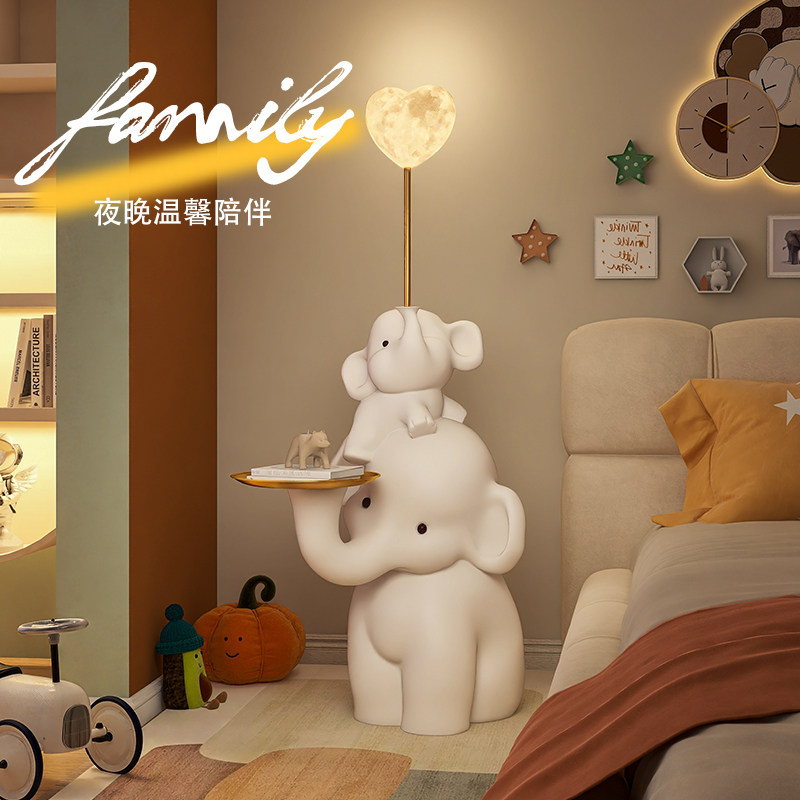 大象客厅大型落地摆件电视柜沙发旁边家居装饰品奶油风落地灯边几,家居饰品,落地摆件,淘宝优惠券,粉丝福利购,淘宝优惠卷