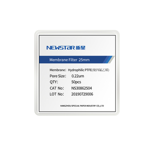 新星耐强酸碱亲水有机聚四氟乙烯PTFE微孔滤膜圆片膜47mm50mm0.22