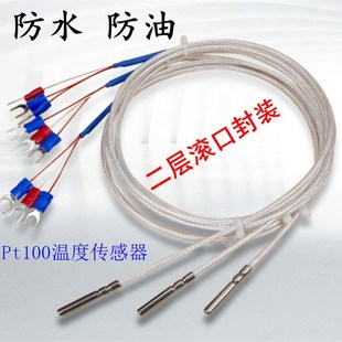 PT100温度传感器铂热电阻电偶精密WZP-PT100探头式温度高温防水