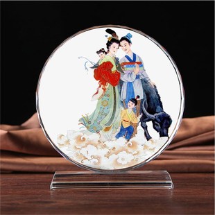 牛郎织女摆件水晶工艺品七夕节情人节礼品古代爱情收藏书房装饰品