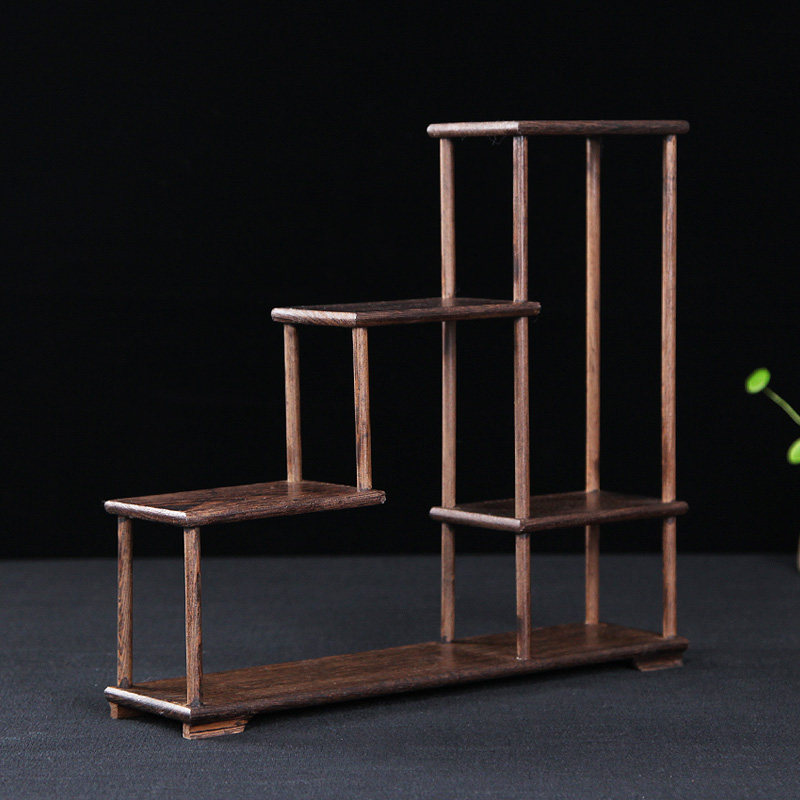 小博古架实木中式多宝阁底座茶壶展示架工艺品摆件架茶架子置物架