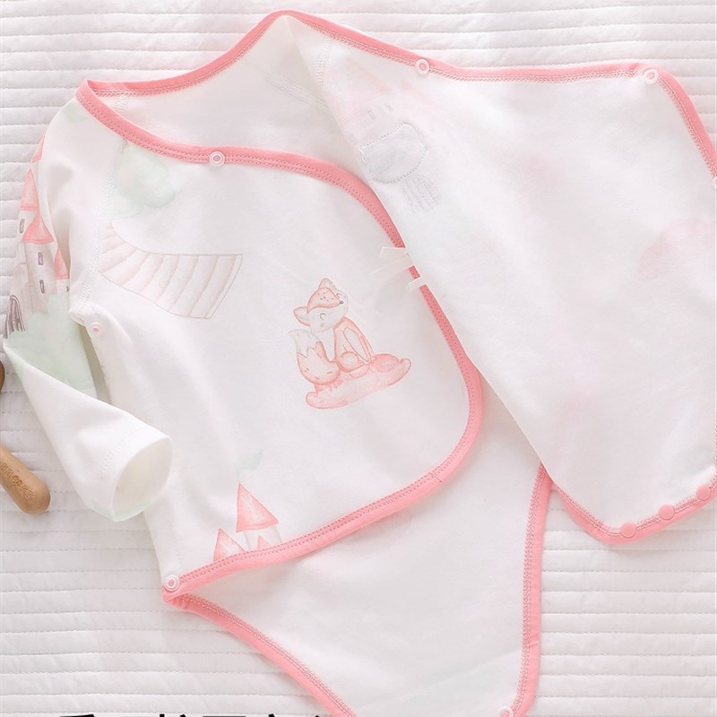 新款高货新生婴儿衣服春秋款6一12月女宝宝春装66码包屁连体衣纯