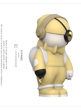 海阔天空飞行员宇航员车载摆件男生手办潮玩治愈礼物车内公仔装饰