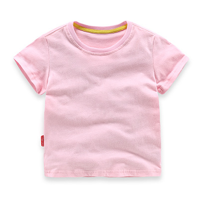 1男童2女童3夏装4宝宝5儿童6大童短袖7岁8纯棉9黑白黄蓝红色T恤衫