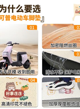 绿源冷液ZN10电动车脚垫脚踩脚踏板专用防水防滑改装丝圈配件装饰