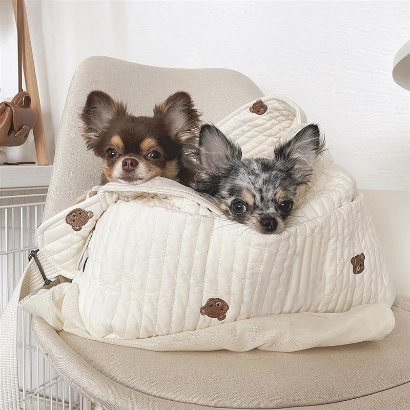 宠物外出包韩国斜跨单肩包简约轻便便携猫咪狗狗背包小型犬带垫板,宠物/宠物食品及用品,宠物背包,淘宝优惠券,粉丝福利购,淘宝优惠卷