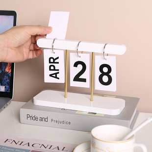 木质日历摆件桌面餐桌时间台历提醒牌幼儿园日期美食播报拍摄道具