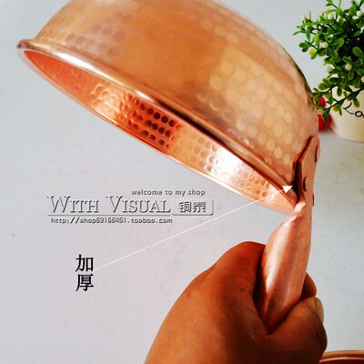 铜锅煮米线锅 手工加厚云南特色小锅米线锅 紫铜纯铜锅米粉锅汤锅
