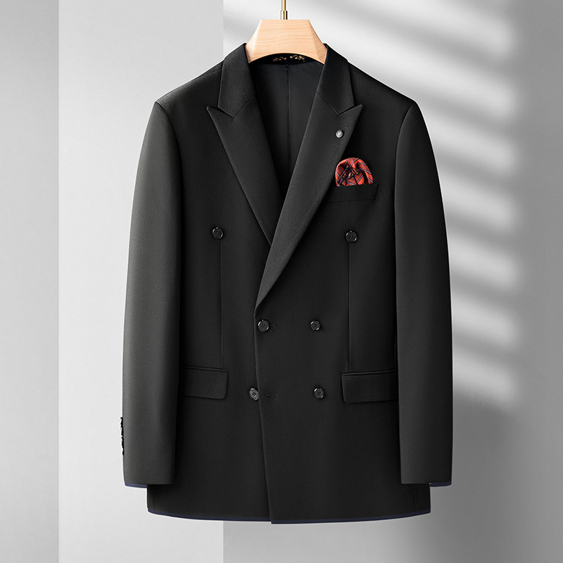 加肥加大男士西服套装胖子大码男装西服长裤宽松西装外套马甲礼服