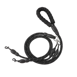 狗狗牵引绳一拖二双头遛狗绳防缠绕两只狗泰迪宠物链子小型中型犬
