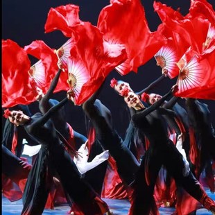 儿童海阳秧歌抬龙王扇舞溯跃舞蹈服胶州秧歌演出服艺考服群中国舞