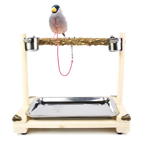 蜡嘴伯劳八哥鹩哥画眉玄凤牡丹鹦鹉鸟站架子训养鸟站架脚链