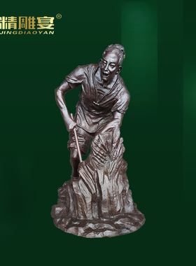 农耕文化民俗小品收割小麦水稻生态园林风景区玻璃纤维人物雕塑摆