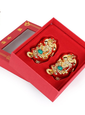 天御阁合金貔貅招财摆件一对客厅店铺工艺品汽车内装饰品开业礼品