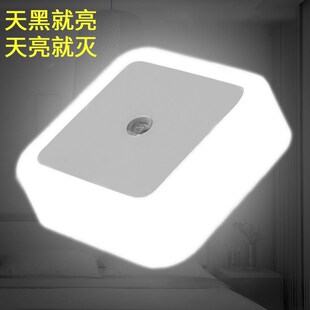 光控感应小夜灯插电款LED护眼新款智能床头卧室睡眠灯天黑即亮