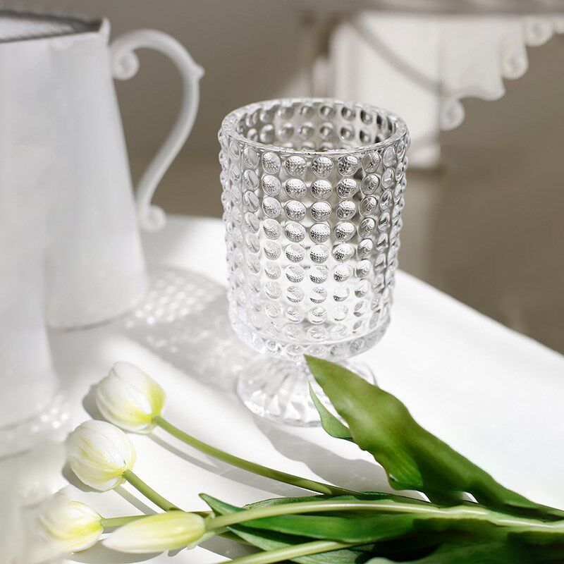 森空间浮雕花瓶装饰摆件客厅桌面插花网红北欧风创意水晶玻璃花器