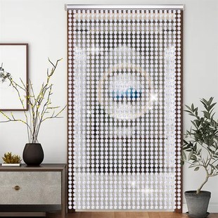 H门口办公室半帘透明家用夏季屏风门对门门帘防蚊珠帘串珠门帘