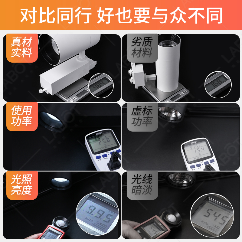 超亮led射灯服装店铺商用轨道灯超亮cob明装家用展厅导轨式聚光灯