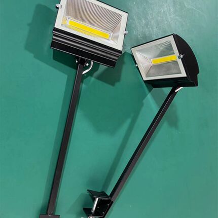 LED70W长臂铲灯展览展会标摊广告背景墙店铺门头户外防水长杆射灯