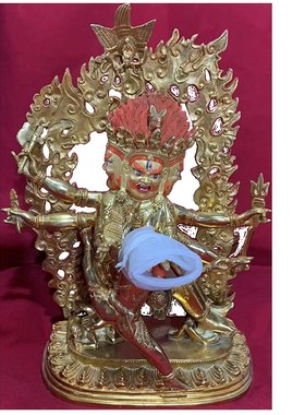 马头明王佛像护法纯铜10寸15寸鎏金供奉西藏藏传铜佛像桌面摆件