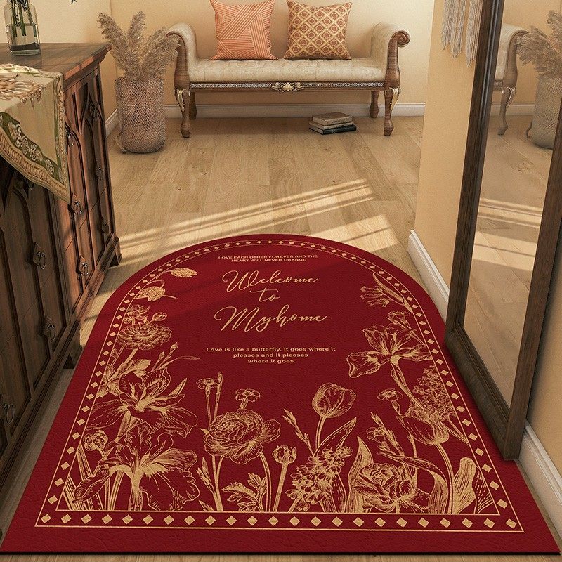 中式地垫入户门垫家用进门地毯可擦免洗pvc玄关门口可裁剪踩脚垫,居家布艺,家用脚垫,淘宝优惠券,粉丝福利购,淘宝优惠卷