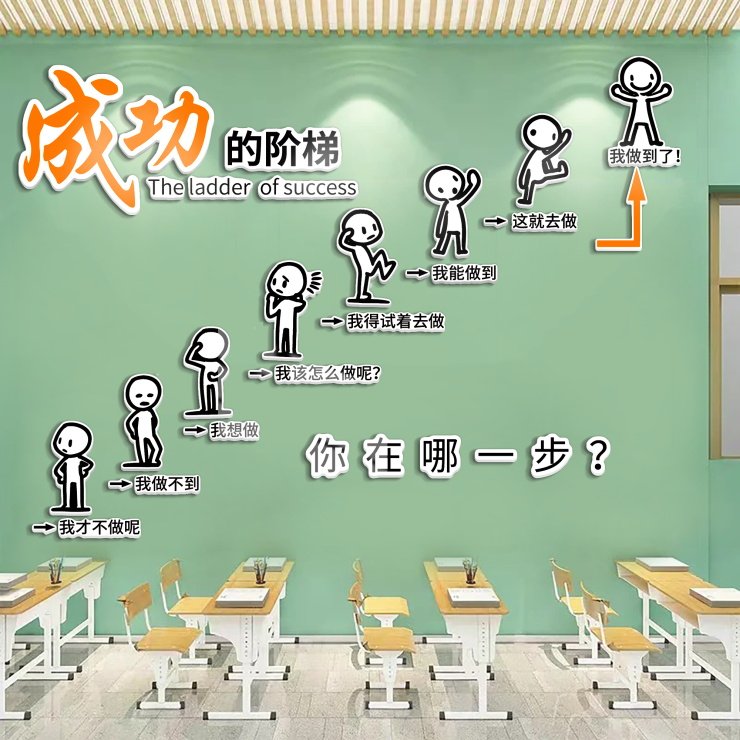 班级文化墙贴教室布置墙面装饰挂壁画初中小学开学习励志标语贴纸,家居饰品,文化墙贴,淘宝优惠券,粉丝福利购,淘宝优惠卷