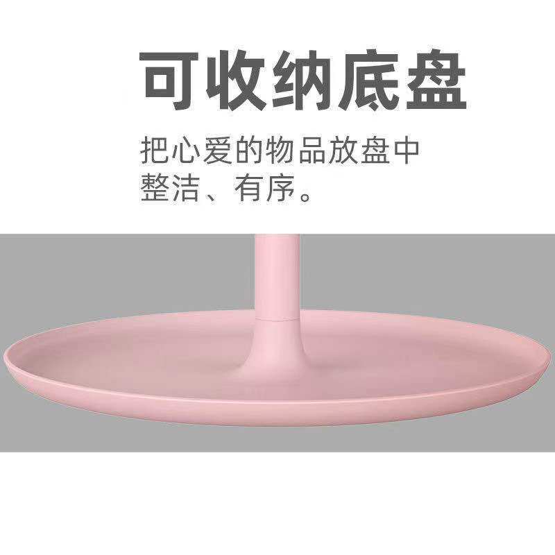 led化妆镜带灯 白色椭圆随身折叠小镜子女学生宿舍梳妆台式公主镜