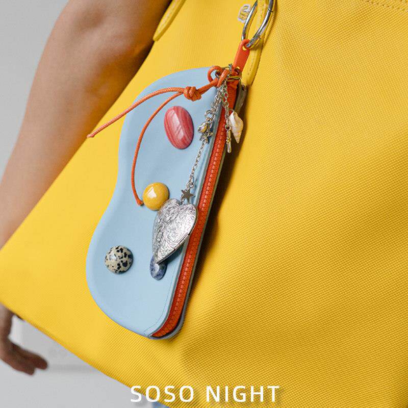 sosonight眼镜盒防摔旅行便携太阳墨镜收纳包可挂硅胶眼镜袋拉炼
