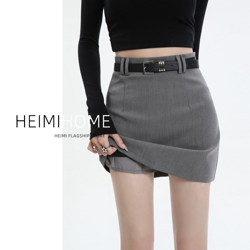 白色半身裙女春夏秋高腰防走光西装包臀短裙小个子直筒显瘦a字裙