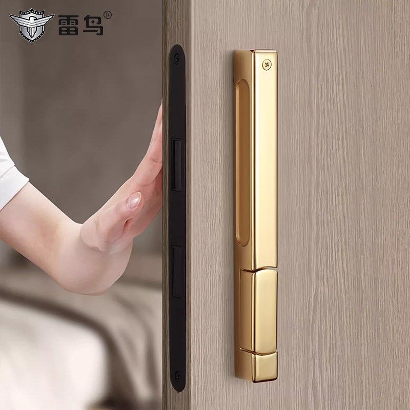 雷鸟隐形门锁背景墙隐藏门把手室内卧室简约磁吸双面金色门锁锁具,基础建材,机械门锁,淘宝优惠券,粉丝福利购,淘宝优惠卷
