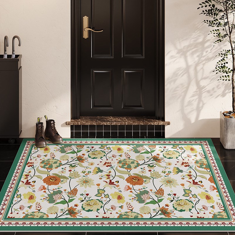 入户门地垫法式高级感进门门口玄关脚垫耐脏可擦免洗pvc皮革地毯