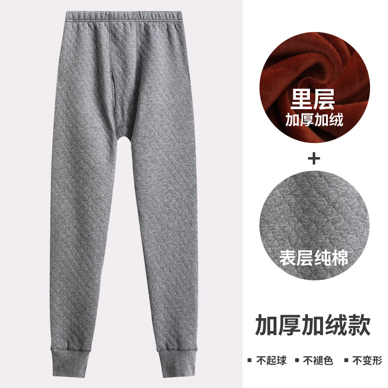 保暖裤男士棉裤秋裤纯棉加厚加绒内穿线裤衬裤打底中老年爸爸冬季