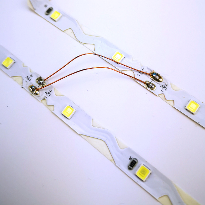 LED发光字连接线迷你字专用S型灯带补电跳线接电双头带锡漆包铜线
