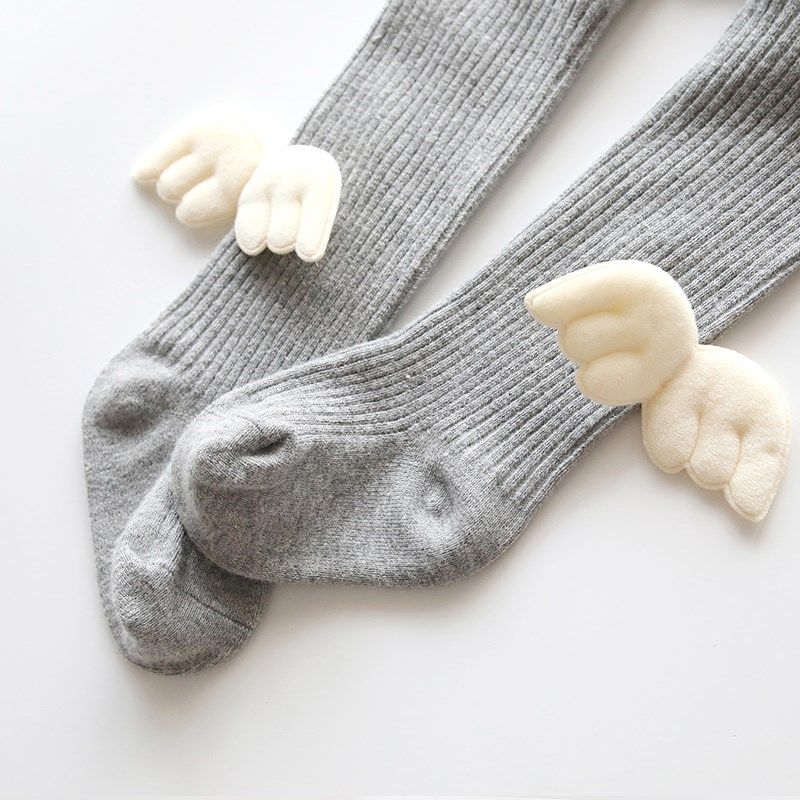 婴儿连体裤袜春秋宝宝儿童袜子女童公主白色打底大PP连体袜1-3岁2