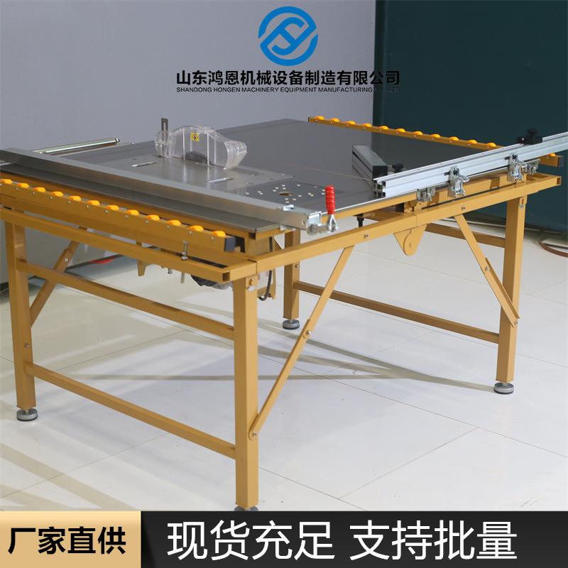 小型推台锯韩川电机吸尘子母锯4*4方管不锈钢台面锯台锯木机